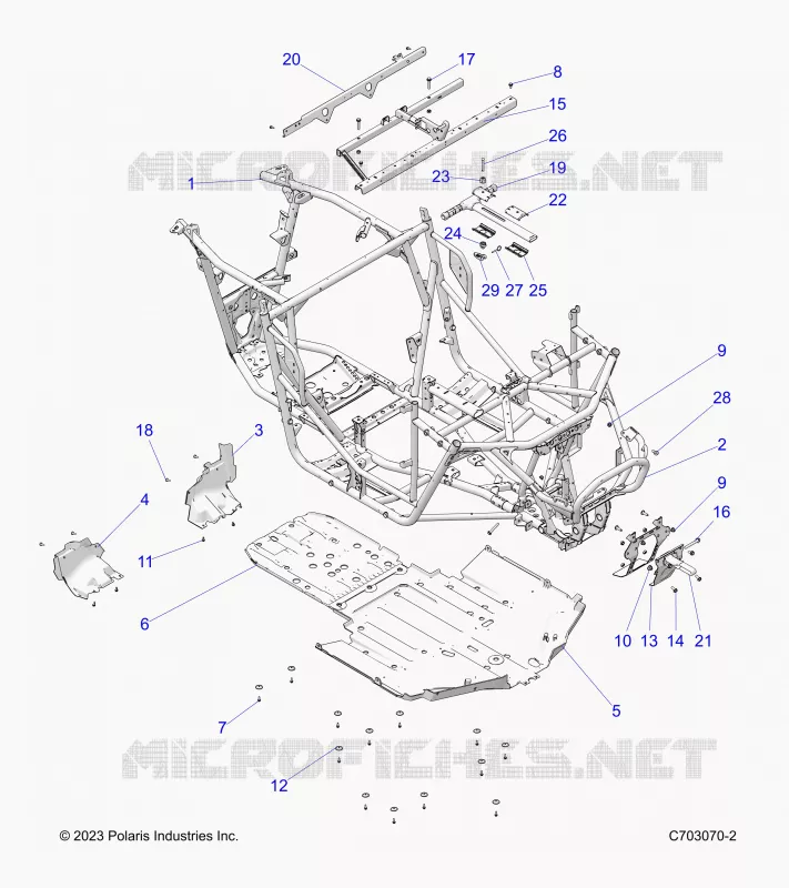 CHASSIS, MAIN FRAME AND SKID PLATES