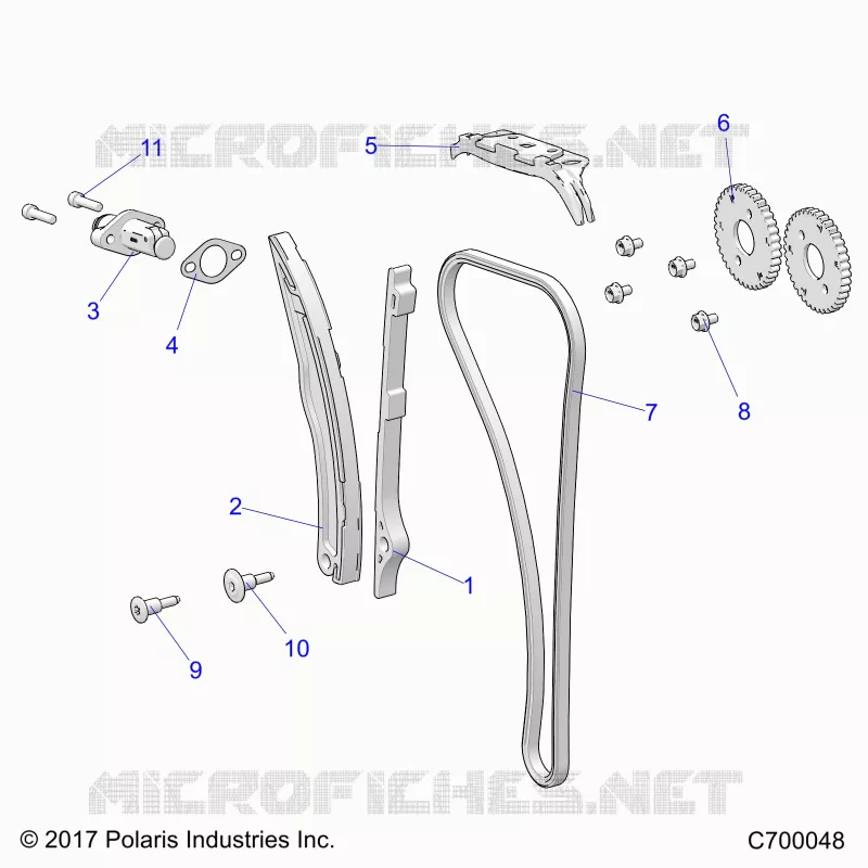 CAM CHAIN AND TENSIONER