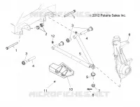 SUSPENSION, A-ARM AND STREBE MOUNTING