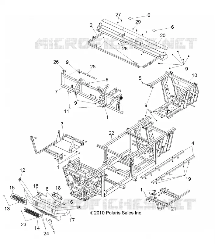 CHASSIS, RAHMEN AND FRONT BUMPER