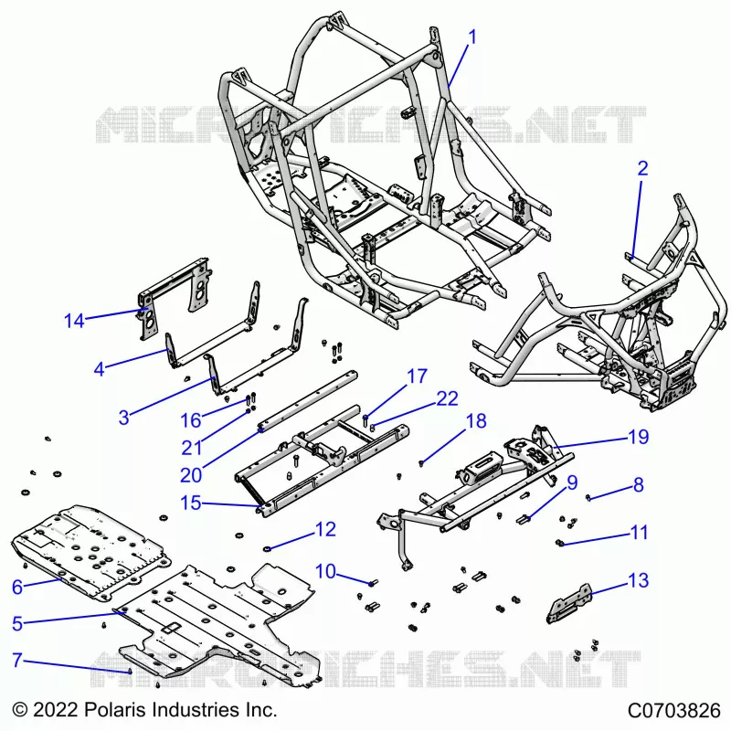 CHASSIS, MAIN FRAME AND SKID PLATES