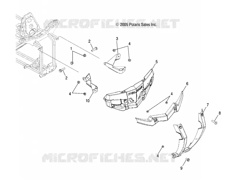 FRONTSTOSSSTANGE and MOUNTING