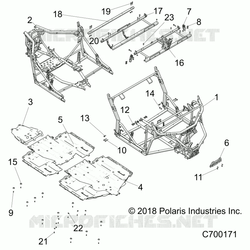 CHASSIS, MAIN FRAME AND SKID PLATES