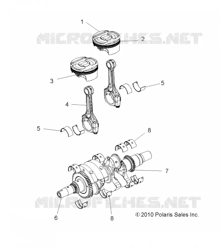 MOTOR, KURBELWELLE AND KOLBEN