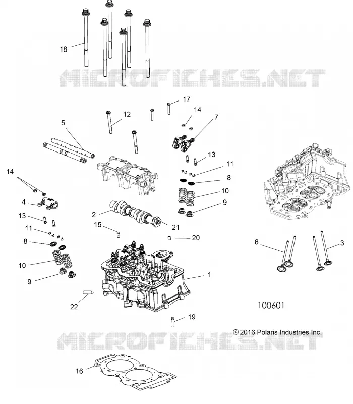 ZYLINDER HEAD, CAM AND VALVES