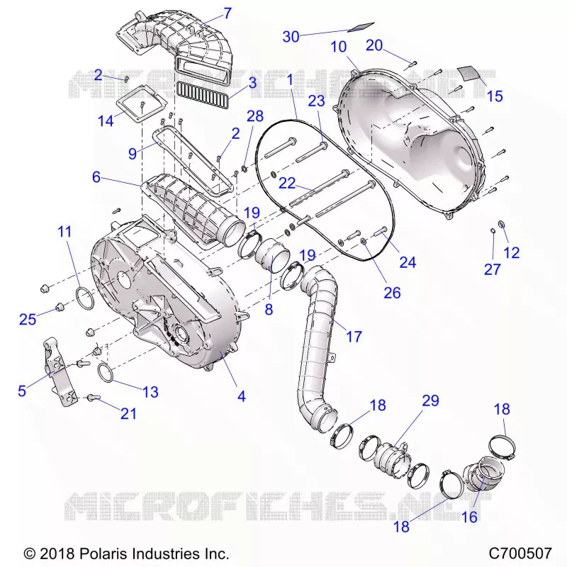 ANTRIEB, CLUTCH COVER AND DUCTING