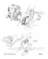 MOTOR, AIR INLET and OUTLET DUCTS