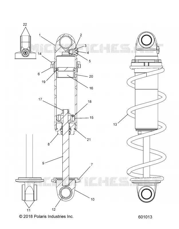 FRONT TRACK SHOCK (BLACK COIL OVER)