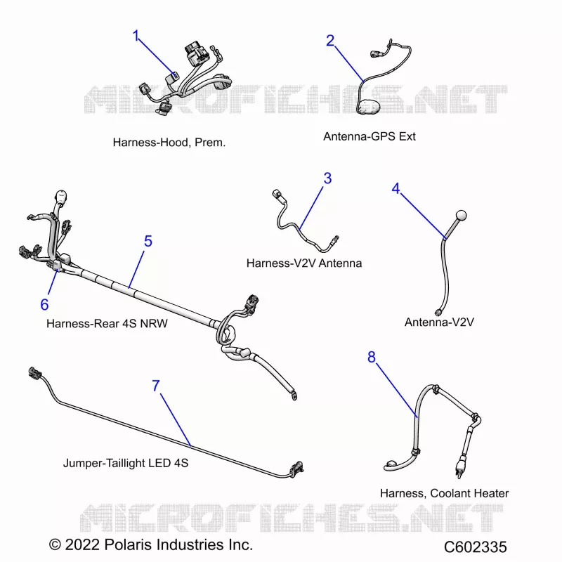 ELEKTRIC, WIRE HARNESSES, HOOD/JUMPERS, GPS