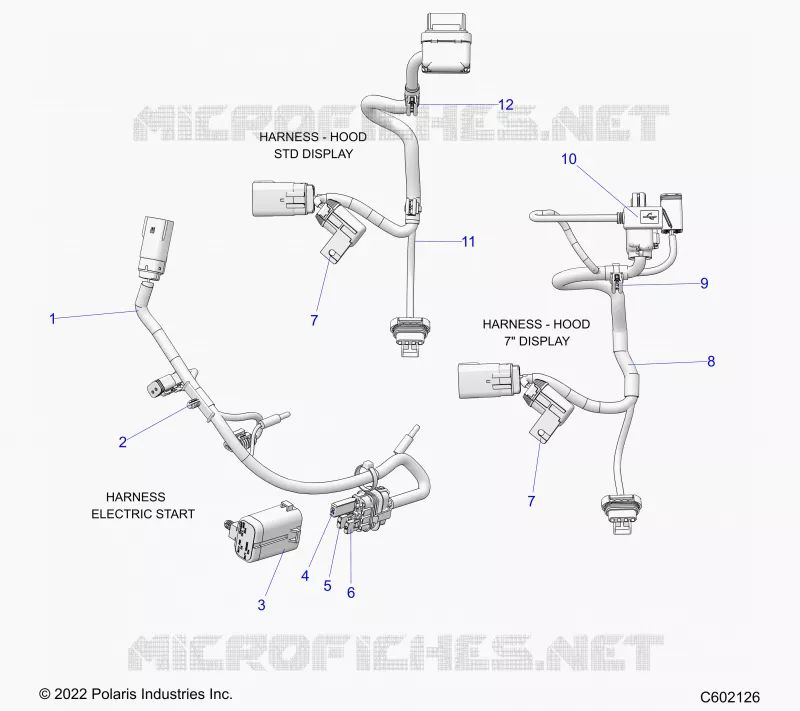 ELEKTRIC, WIRE HARNESS, HOOD, ELECTRIC START