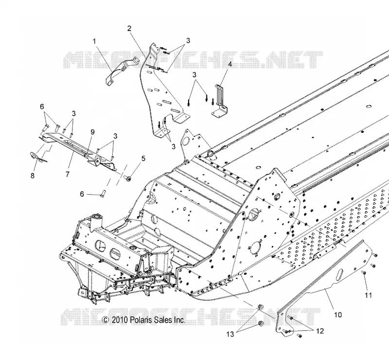 CHASSIS, FRONT, BRACKETS AND PLATES