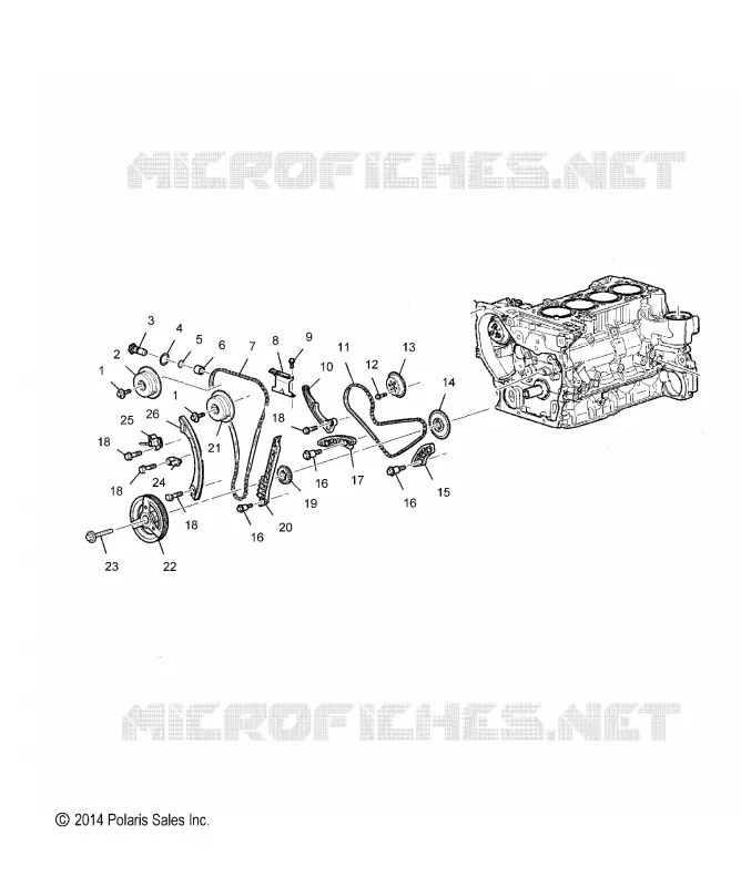 ENGINE, TIMING KETTEN AND RELATED PARTS