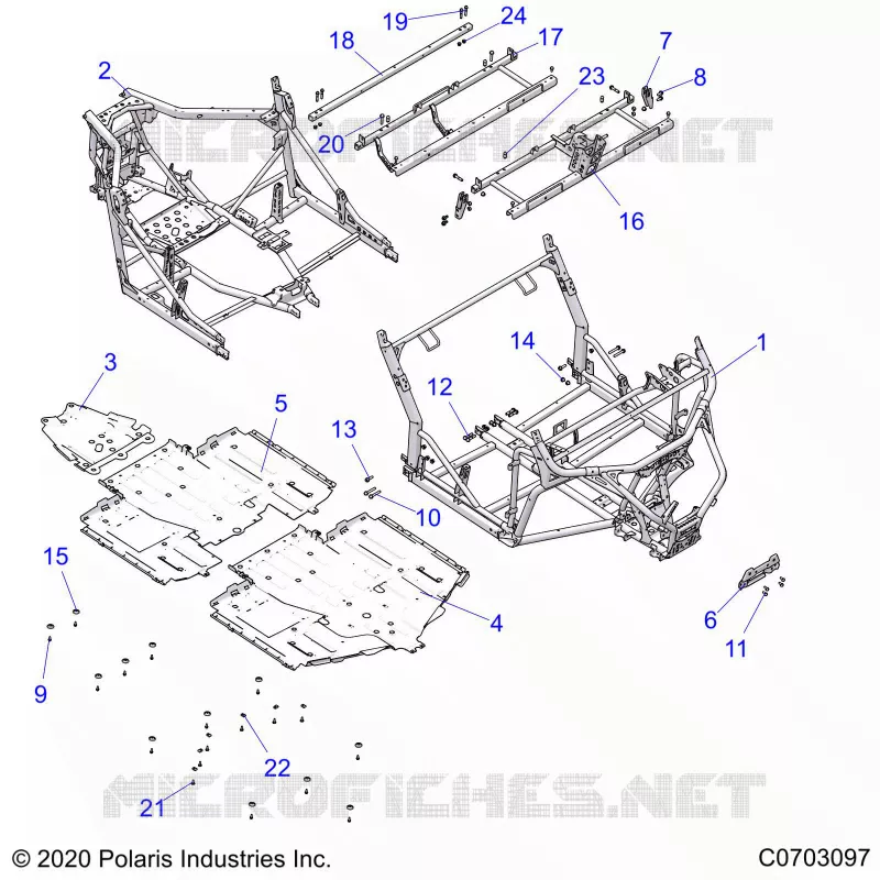 CHASSIS, MAIN FRAME AND SKID PLATES