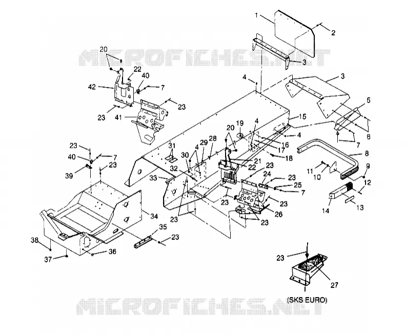 TUNNEL ASSEMBLY  500 EFI 0952774, EFI SKS 0952574,   EFI SKS PT 0952974, AN (4929052905A006)