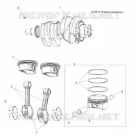 ENGINE, KURBELWELLE AND PISTON