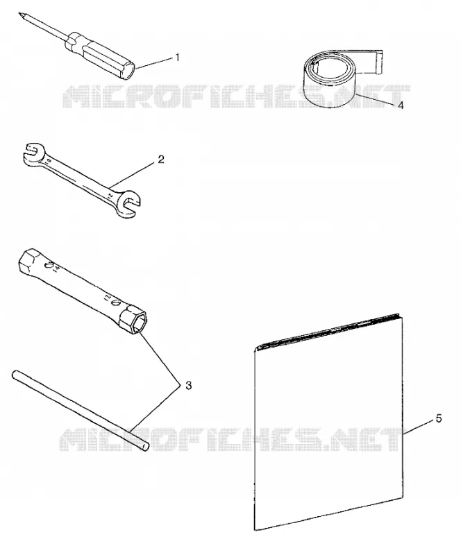 TOOL KIT WIDETRAK GT 0972061 AND EUROPEAN WIDETRAK GT E972061 (4938173817C013)