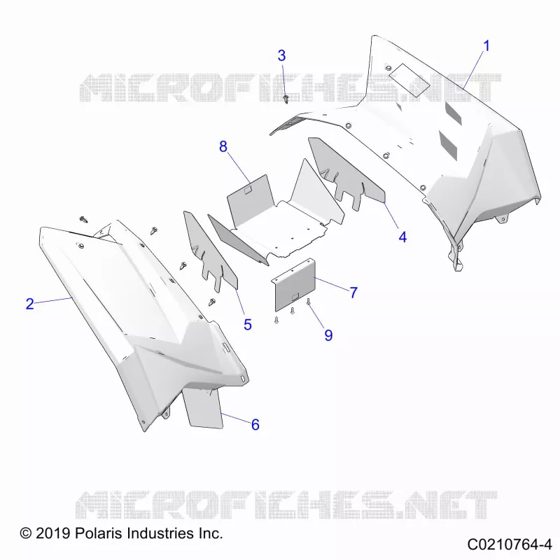 KAROSSERIE HINTEN CAB AND HEAT SHIELDS