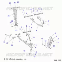 SUSPENSION, CONTROL ARMS, SPINDLE, AND SCHOCK MNTG.