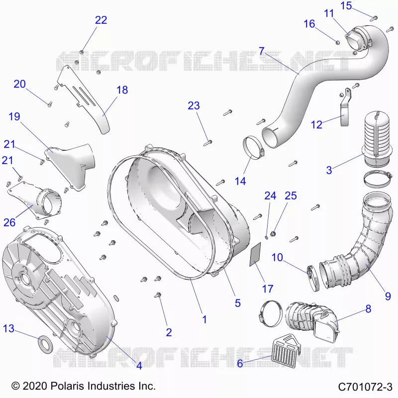 ANTRIEB, CLUTCH COVER AND DUCTING