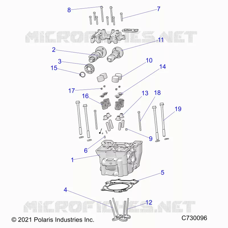 ENGINE, ZYLINDERKOPF, CAMS AND VALVES