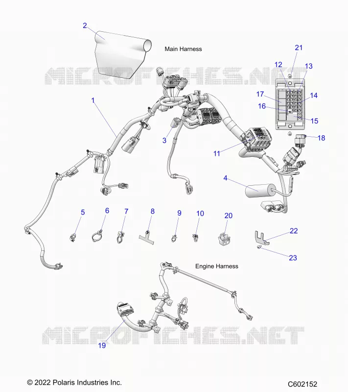 ELEKTRIC, WIRE HARNESS,CHASSIS/FUSE BLOCK, ENGINE