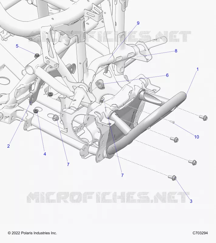 CHASSIS, MOUNTING, FRONT GEARCASE AND BUMPER VORNE