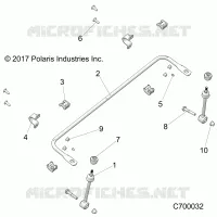 SUSPENSION, FRONT STABILISATORSTANGE