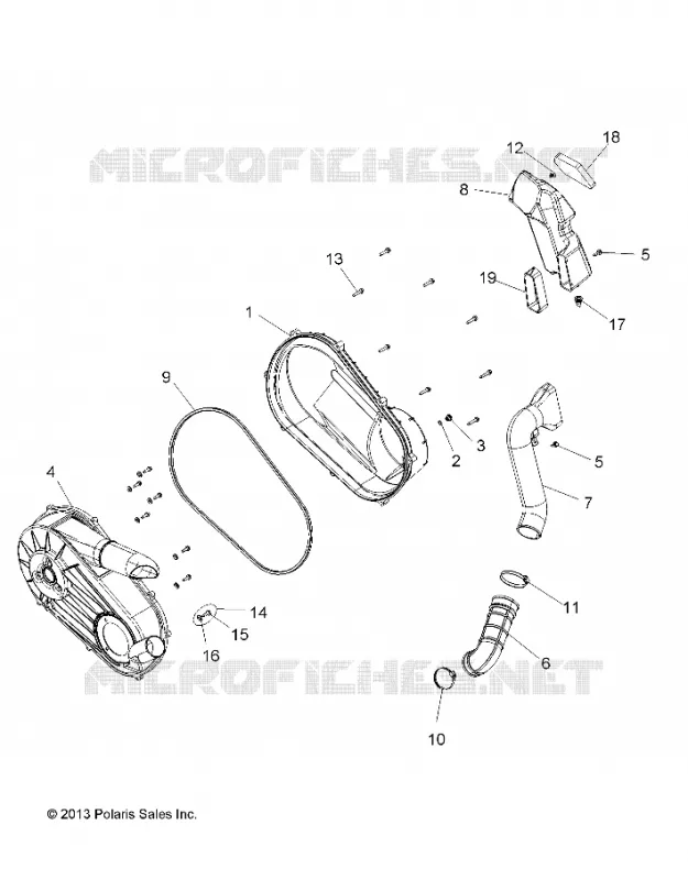 ANTRIEB, CLUTCH COVER AND DUCTING