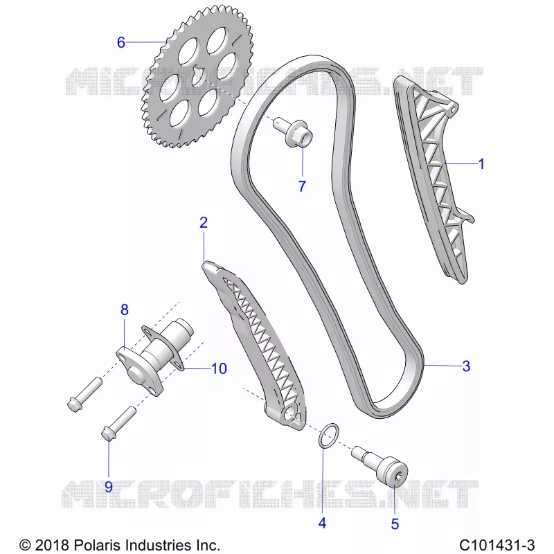 CAM CHAIN AND TENSIONER