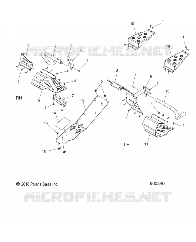 CHASSIS, CLUTCH GUARD AND FOOTRESTS