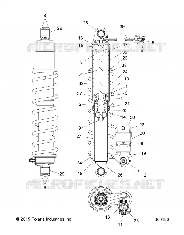 SUSPENSION, SCHOCK, REAR TRACK (1543574)