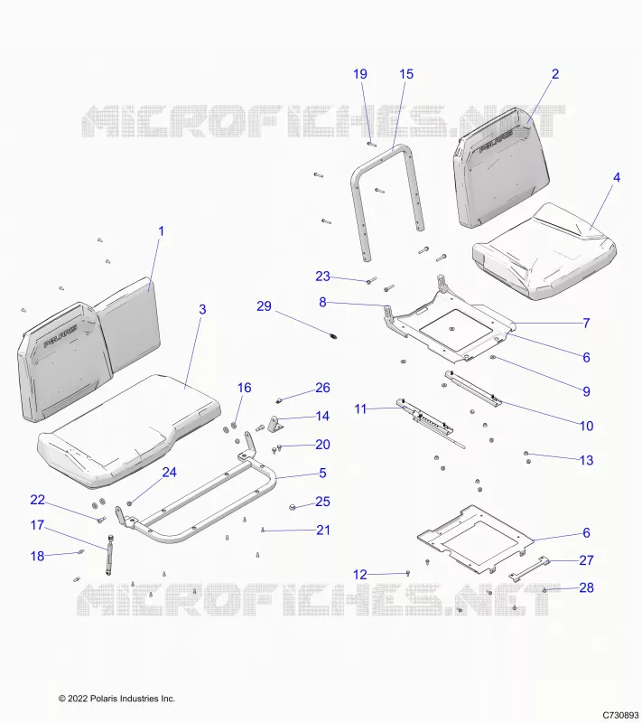 SITZ ASM. AND SLIDER