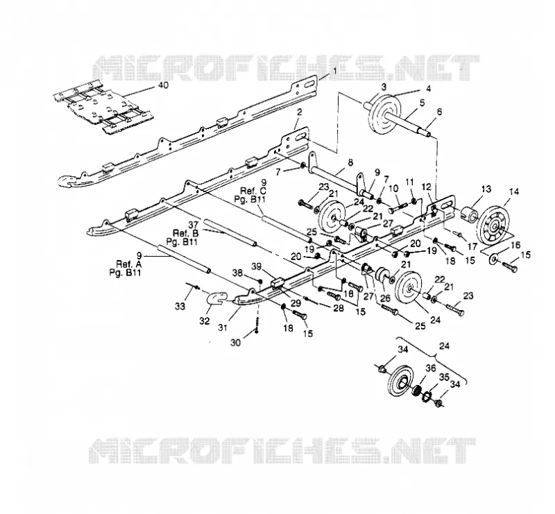SUSPENSION ASSEMBLY 440 0952760, 440 SKS 0952560,  AND EUROPEAN 440 SKS E95 (4929032903B011)