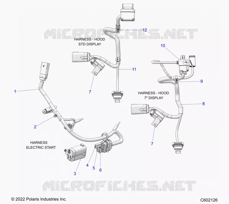 ELEKTRIC, WIRE HARNESS, HOOD, ELEC. START