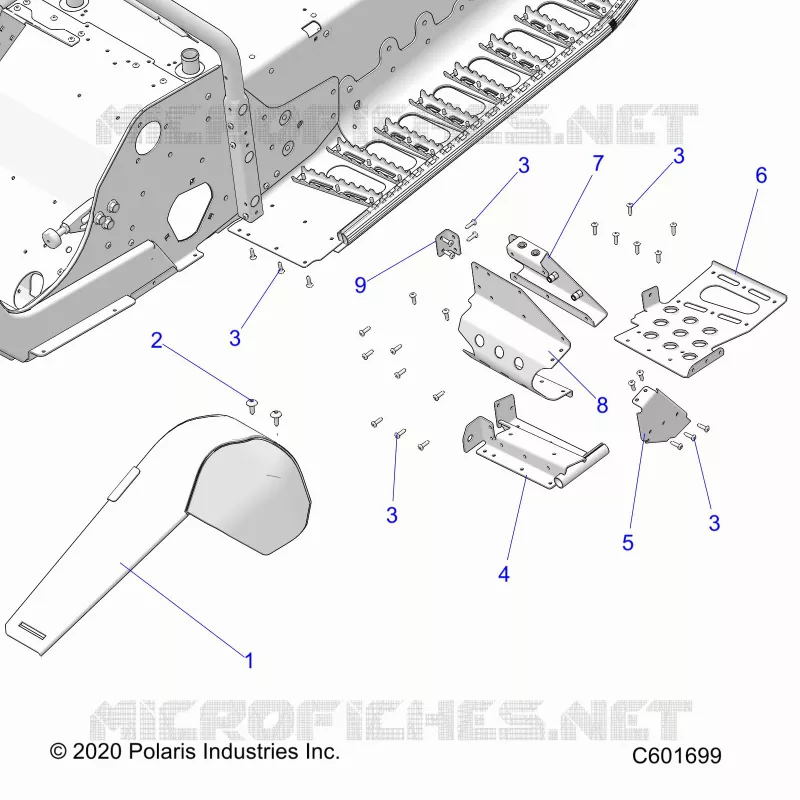 CHASSIS, FOOTREST-LH AND CLUTCH GUARD