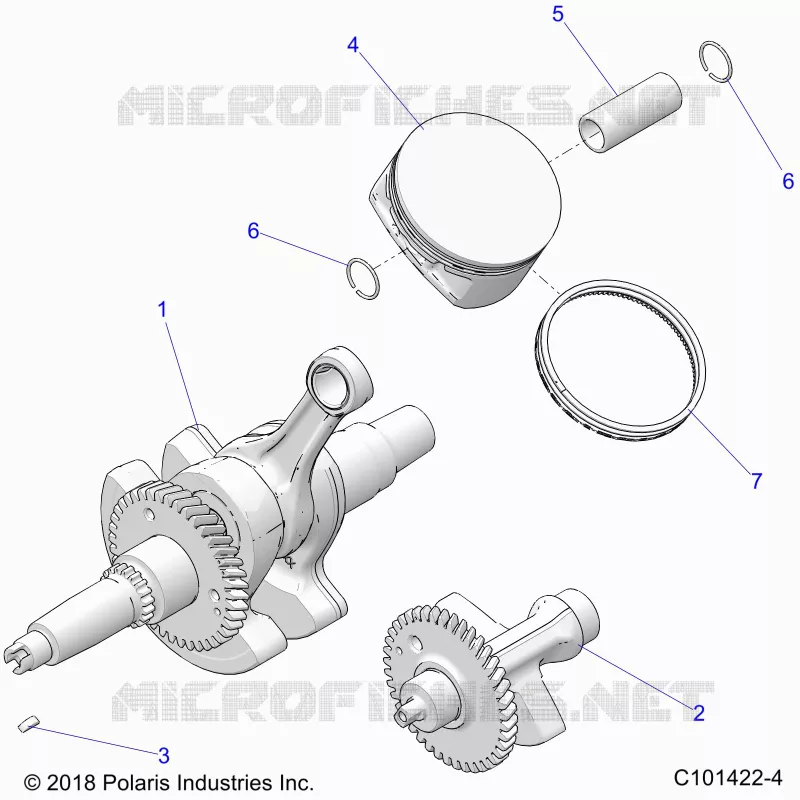 ENGINE, KURBELWELLE, PISTON AND BALANCE SHAFT