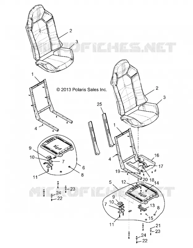 SITZ ASM. AND SLIDER