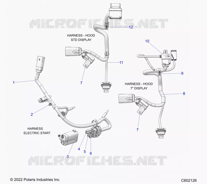 ELEKTRIC, WIRE HARNESS, HOOD, ELECTRIC START