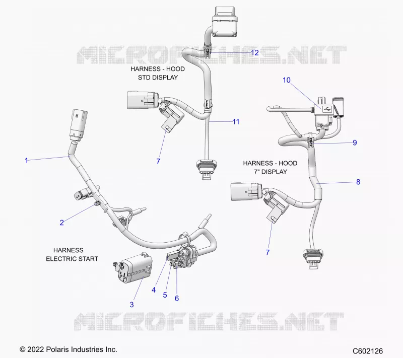 ELEKTRIC, WIRE HARNESS, HOOD, ELEC. START