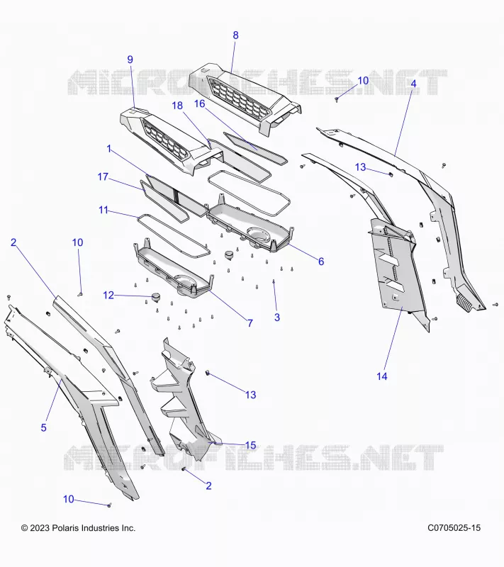 KAROSSERIE HINTEN FENDERS AND BEZELS- Z24NME99NM (C0705025-9)